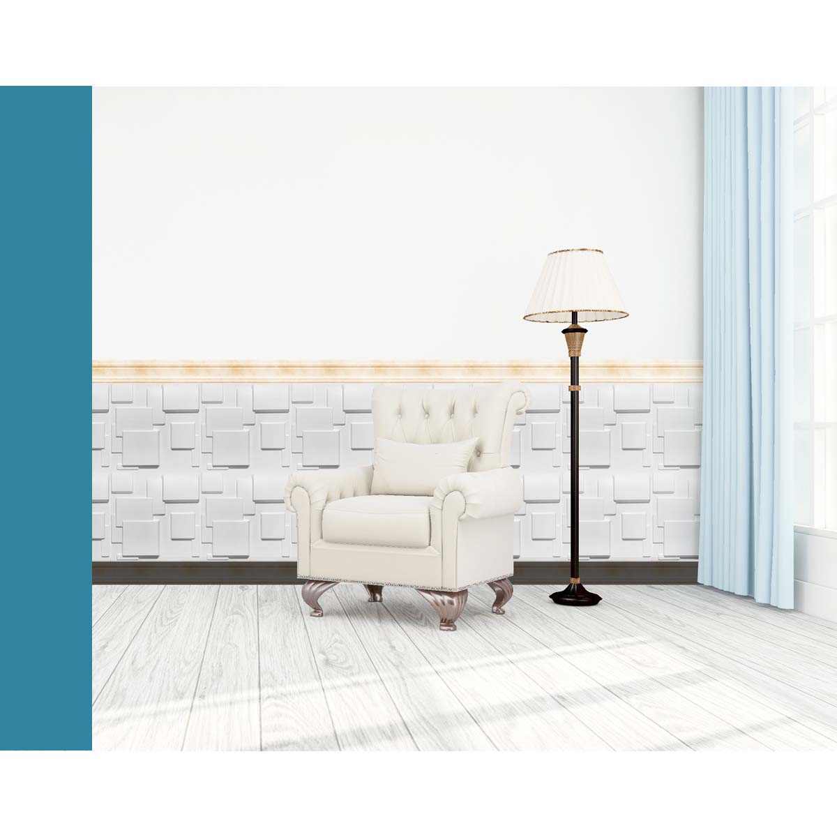 Miniatura 3 de Paneles 3D Adhesivos x 4 Unidades D095